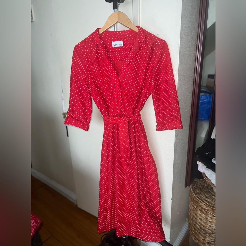 1940s RED POLKA DOT DRESS
